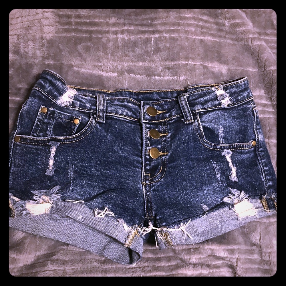 Armani Exchange Distressed Jean Shorts sz 25